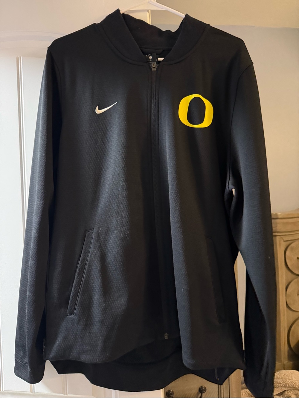 Nike Black Jacket with Yellow Oregon O Logo